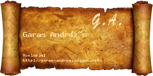 Garas András névjegykártya